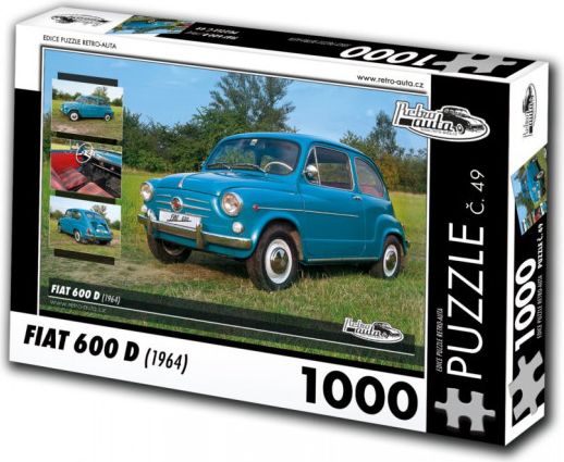 RETRO-AUTA Puzzle č. 49 Fiat 600 D (1964) 1000 dílků - obrázek 1