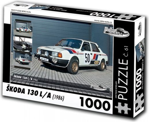 RETRO-AUTA Puzzle č. 61 Škoda 130 L,A (1986) 1000 dílků - obrázek 1