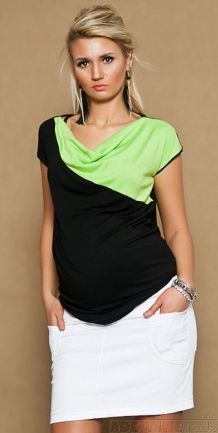 Be MaaMaa Těhotenské džínsová sukně JOANA - bílá - obrázek 1