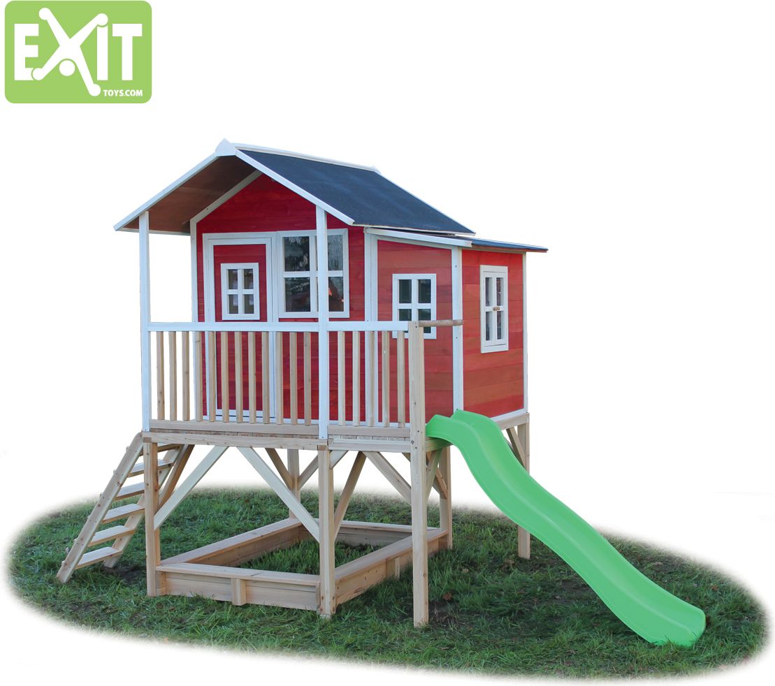 Zahradní cedrový domeček Exit Loft 550 Červený - obrázek 1