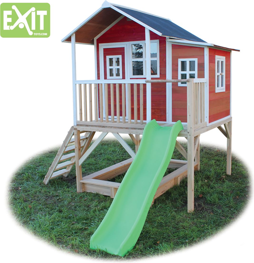 Zahradní cedrový domeček Exit Loft 550 Červený - obrázek 3