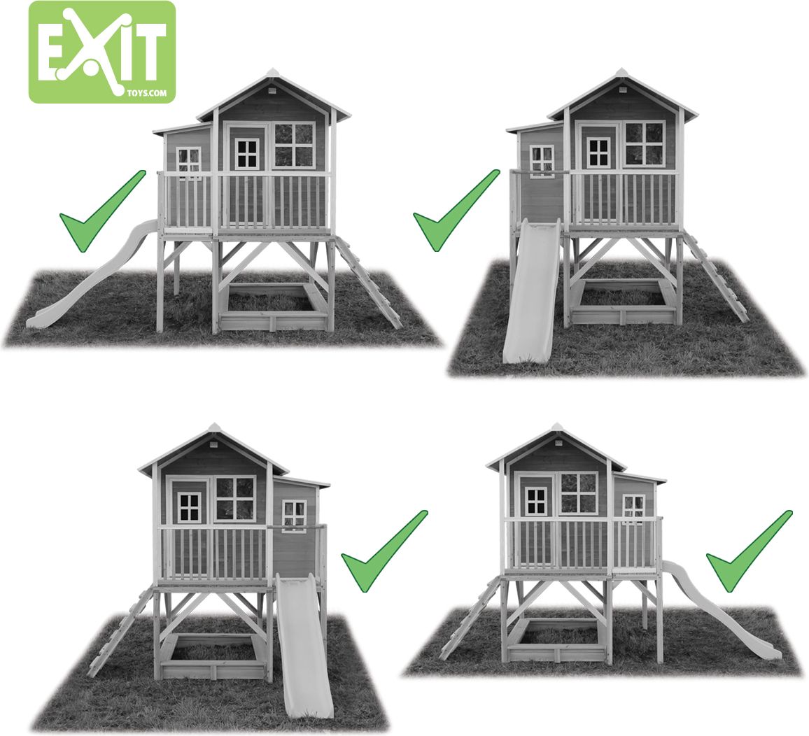 Zahradní cedrový domeček Exit Loft 550 Červený - obrázek 6