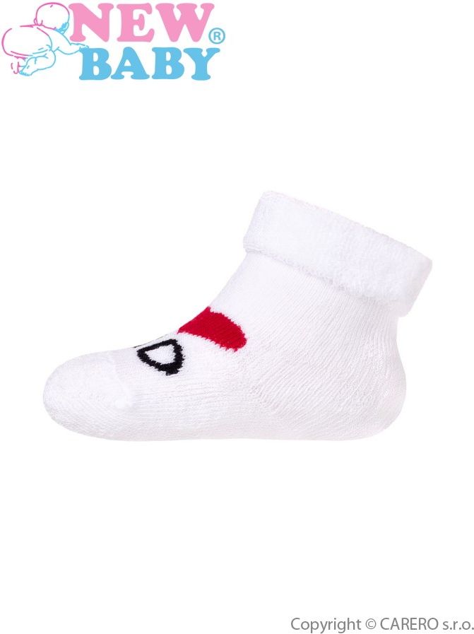 Kojenecké froté ponožky New Baby bílé I Love Mum and Dad 56 (0-3m) - obrázek 2