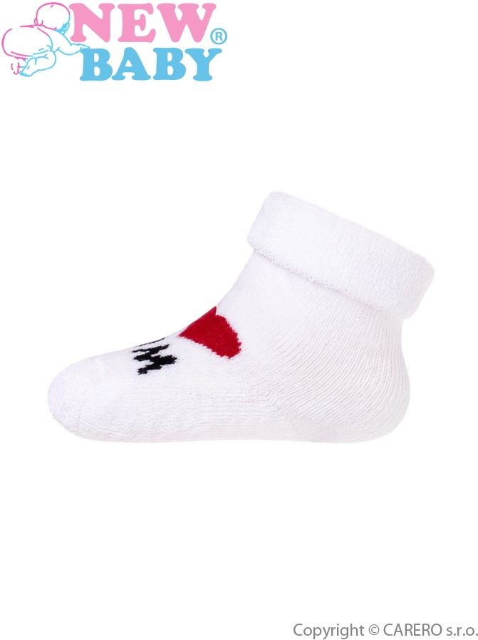 Kojenecké froté ponožky New Baby bílé I Love Mum and Dad 56 (0-3m) - obrázek 3