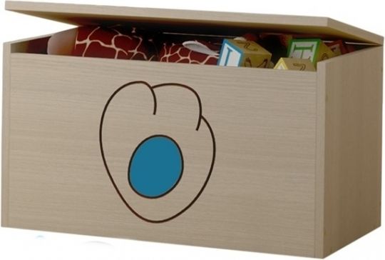 BabyBoo Box na hračky, truhla Kočičí packa - modrá - obrázek 1