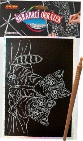 ARTLOVER Holografický škrabací obrázek - Koťata - obrázek 1
