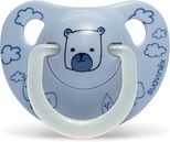 SUAVINEX Dudlík noční anatomický silikon (0-6m) – modrý medvěd - obrázek 1