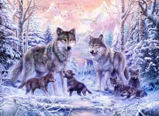 RAVENSBURGER Puzzle Polární vlci 1000 dílků - obrázek 1