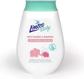 Dětské mycí mléko a šampón Linteo Baby s měsíčkem lékařským, Bílá - obrázek 1