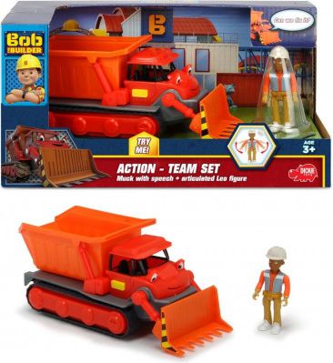 Dickie Action Bořek stavitel Buldozer Max a figurka Leo - obrázek 1