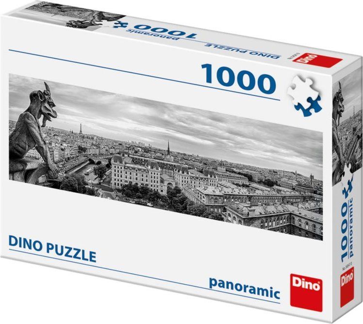 DINO Panoramatické puzzle Chrlič v Paříži, Francie 1000 dílků - obrázek 2