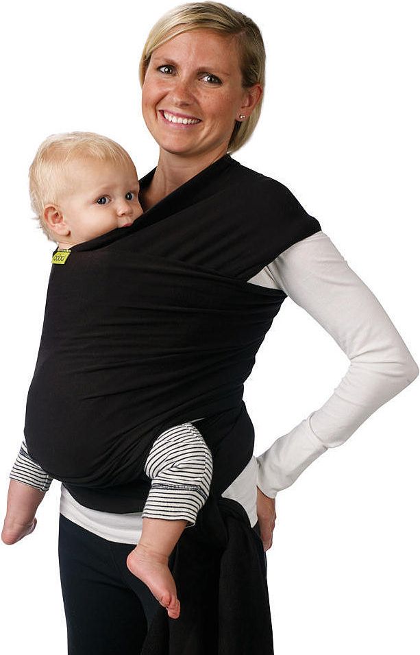 BOBA Nosič dětí / šátek Wrap - Black - obrázek 1