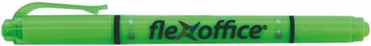 Zvýrazňovač "HL01", zelená, 1,0/4,0 mm, oboustranný, FLEXOFFICE, bal. 12 ks - obrázek 1