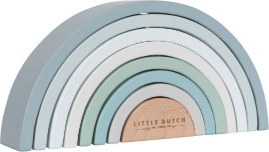 Little Dutch Dřevěná skládačka duha modrá - obrázek 1