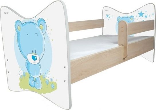 BabyBoo Dětská postel LUX Medvídek STYDLÍN modrý 140x70 cm.  D19 - obrázek 1