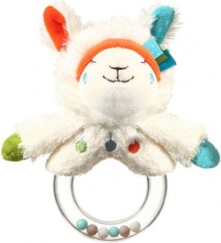 BabyOno Plyšová hračka s chrastítkem Llama Bob - bílá - obrázek 1