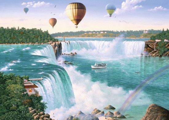 RAVENSBURGER Puzzle Niagarské vodopády, Kanada 1000 dílků - obrázek 1