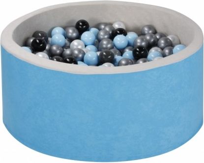 NELLYS Bazén velký pro děti 90x40cm + 200 balónků - modrý - obrázek 1