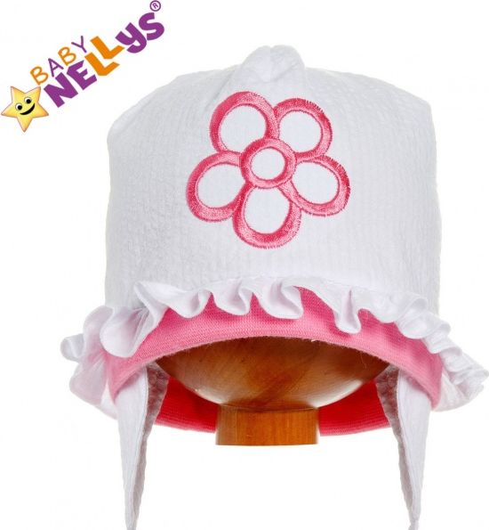 Baby Nellys Jarní/letní čepička Kytička růžová/sv. růžová 80 (9-12m) - obrázek 1