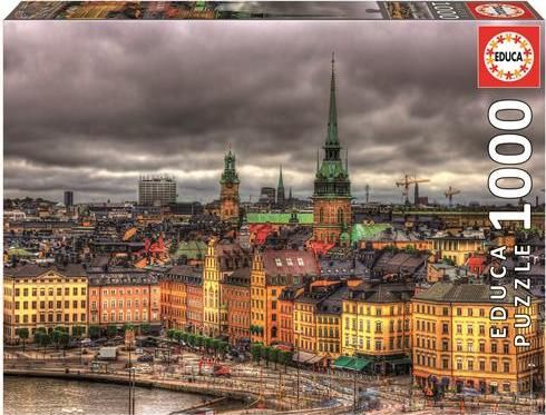 EDUCA Puzzle Pohled na Stockholm, Švédsko 1000 dílků - obrázek 1