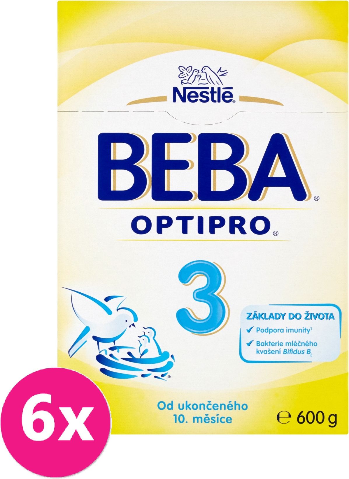 6x BEBA OPTIPRO 3 (600 g) - kojenecké mléko - obrázek 1