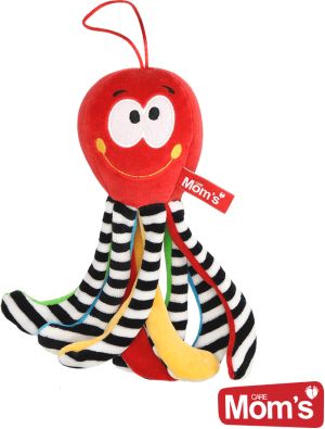 Hencz Toys Edukační hračka Chobotnička s rolničkou - červená - obrázek 1