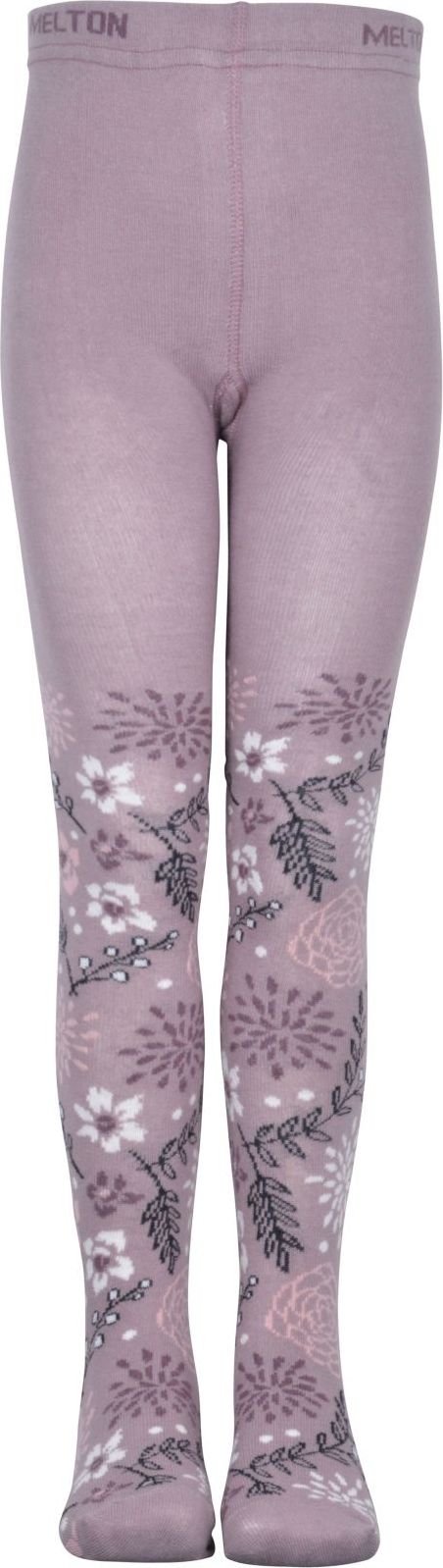 Melton Tights - Floral - quail 110-116 - obrázek 1