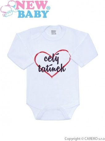 Body s potiskem New Baby celý tatínek, Červená, 50 - obrázek 1