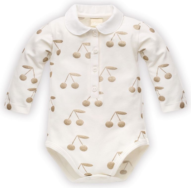 PINOKIO Body polo dlouhý rukáv Princess vel. 68 – écru - obrázek 1