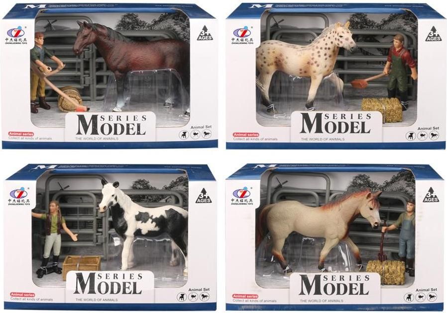 Sada Model Svět zvířat 1 kůň s figurkou - obrázek 1