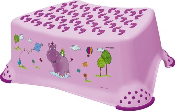 Keeeper Stolička, schůdek s protiskluzovou funkcí - Hippo - fialová - obrázek 1