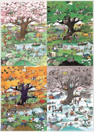 HEYE Puzzle Čtvero ročních dob 2000 dílků - obrázek 1