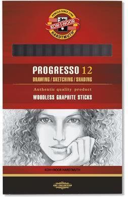 Grafitová tužka "8911", progresso, 4B, v laku, KOH-I-NOOR, box 12 ks - obrázek 1