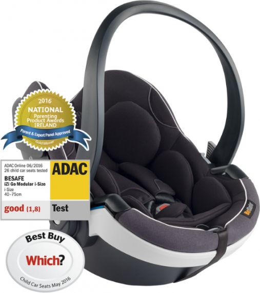 BeSafe iZi Go Modular i-Size Midnight Black Mélange 01 autosedačka 40-75 cm - obrázek 1