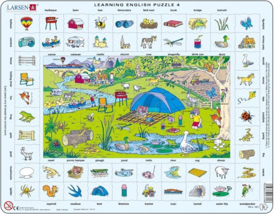 LARSEN Puzzle Angličtina 4: Prázdniny na venkově 70 dílků - obrázek 1