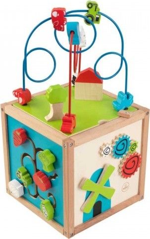 KIDKRAFT Dřevěná motorická kostka s labyrintem - obrázek 3
