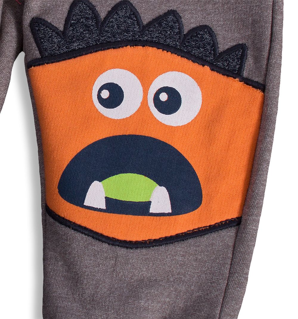 Dětské tepláčky KNOT SO BAD MONSTERS šedý melír Velikost: 68 - obrázek 3