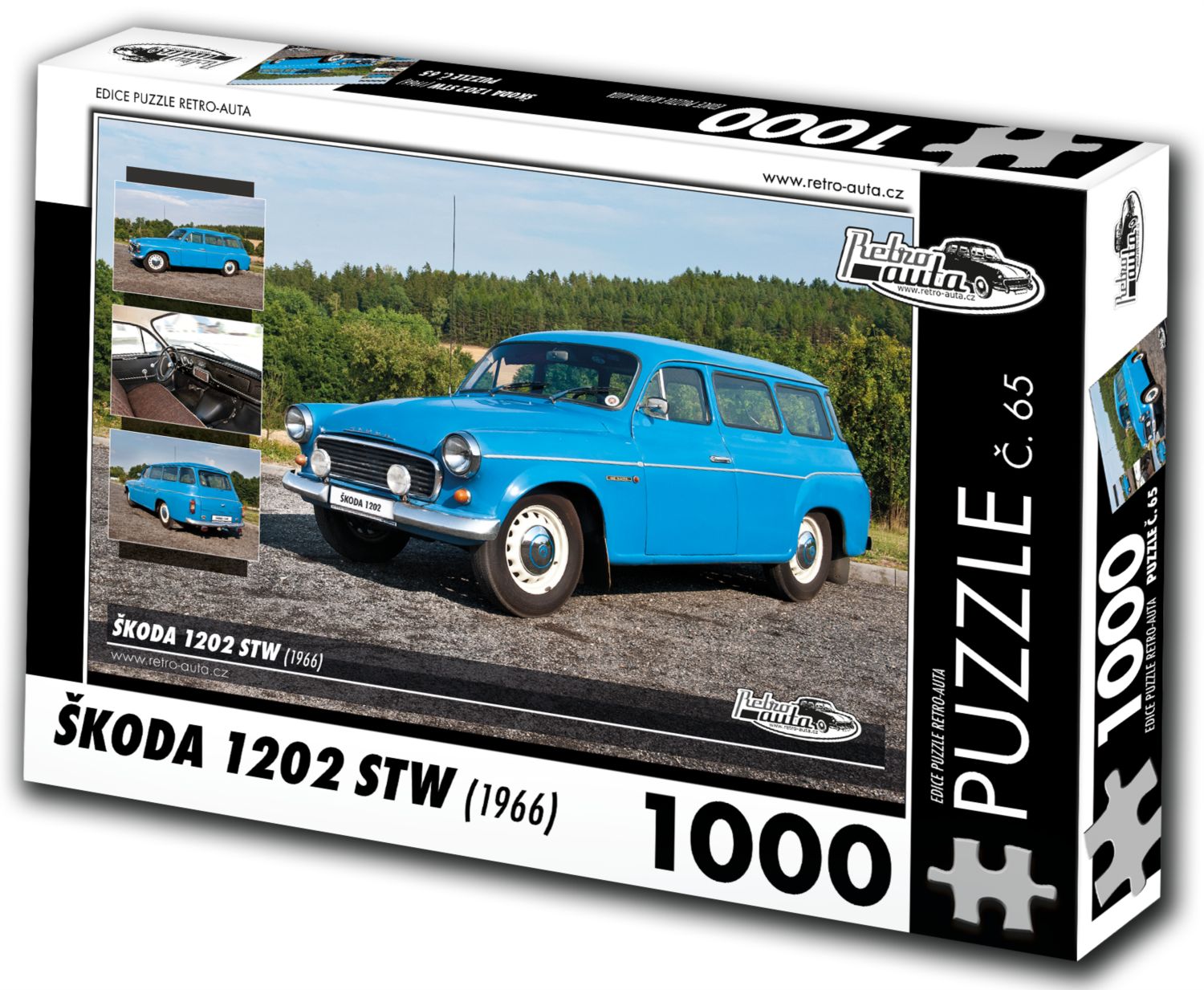 RETRO-AUTA Puzzle č. 65 Škoda 1202 STW (1966) 1000 dílků - obrázek 1