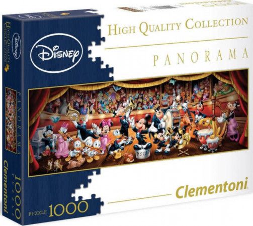 CLEMENTONI Panoramatické puzzle Disney orchestr 1000 dílků - obrázek 1
