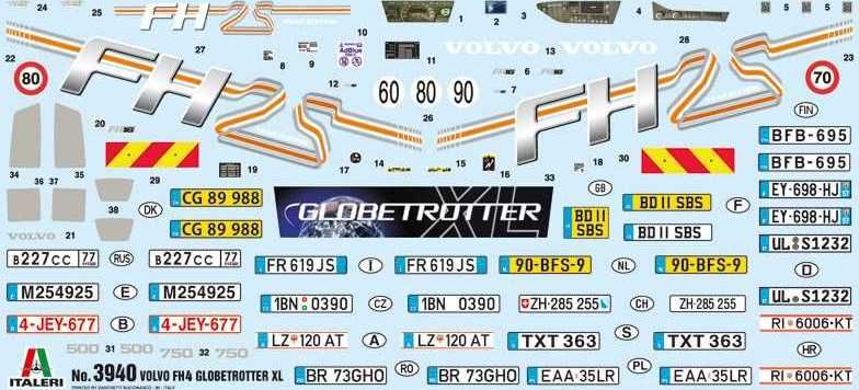 ITALERI Model Kit truck 3940 - VOLVO FH4 GLOBETROTTER XL (1:24) - obrázek 19