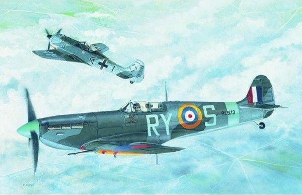 SMĚR Model Supermarine Spitfire MK.VB 12,8x13,6cm v krabici 25x14,5x4,5cm - obrázek 1