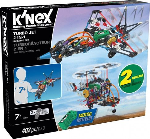 K´NEX - Stavebnice letadlo Turbo Jet 2 v 1, 402 dílků - obrázek 1