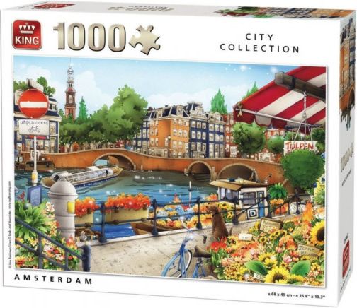 KING Puzzle Amsterdam 1000 dílků - obrázek 1