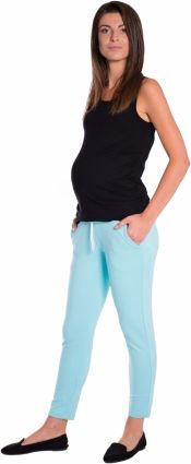 Be MaaMaa Těhotenské 3/4 kalhoty s odparátelným pásem - mátové, vel. XXL - obrázek 1