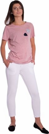 Be MaaMaa Těhotenské 3/4 kalhoty s odparátelným pásem - bílé, vel. S - obrázek 1