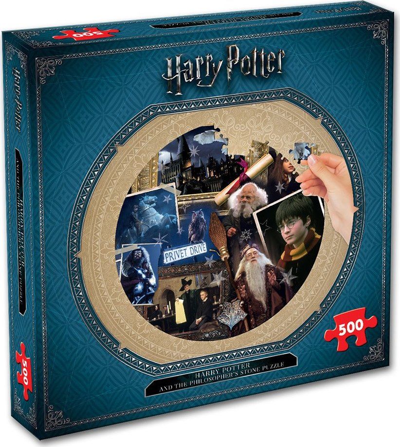 Kulaté puzzle Harry Potter a Kámen mudrců 500 dílků - obrázek 1