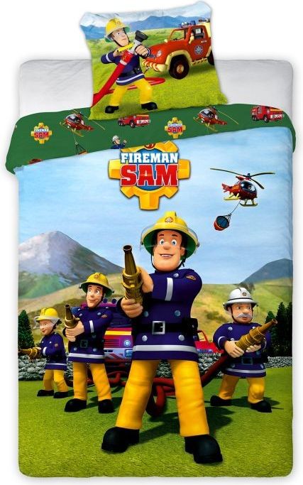 FARO Povlečení Požárník Sam hory Bavlna 140/200, 70/90 cm - obrázek 1