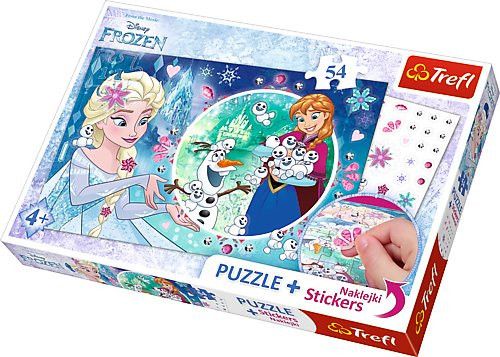 TREFL Puzzle se samolepkami Ledové království 54 dílků - obrázek 1