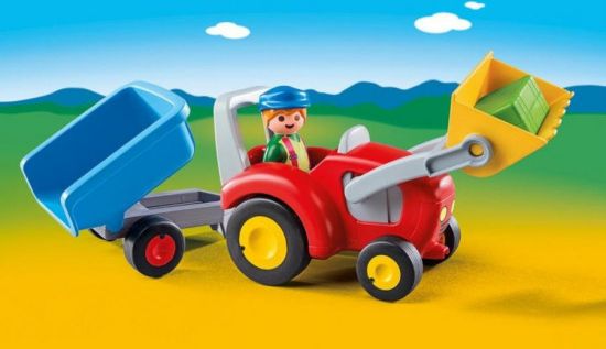 PLAYMOBIL Traktor s přívěsem (1.2.3) 6964 - obrázek 1