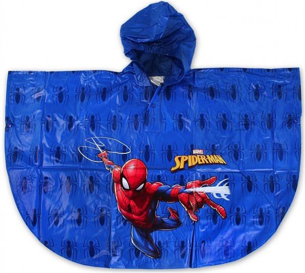 Setino · Dětská pláštěnka / pončo Spiderman - modrá EU 116 - obrázek 1